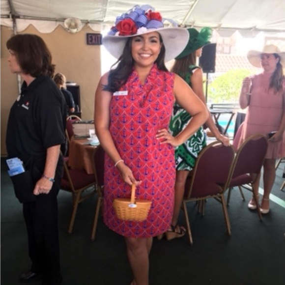 NAUTICAL Derby Hat with Red Roses - Picture 9 of 11
